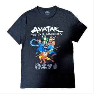 Men's Small Avatar the Last Airbender Anime Graphic Tee Nickelodeon